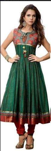 cotton anarkali suit by Hamsa Stitch Crafts