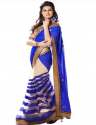 new-skin-and-blue-net-color-saree-for-women