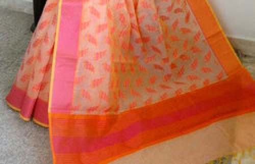 Chanderi cotton saree  by Indian Crafts Hub