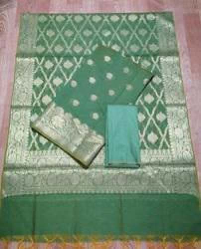 Green dress Material  by Indian Crafts Hub