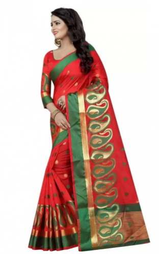 Buy Banarasi Cotton Silk SATYAM WEAVES brand Saree by Satyam Weaves