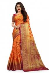 Buy Banarasi Silk Saree By SATYAM WEAVES Brand