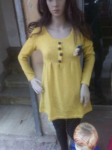 Yellow Full Sleeve Short Top