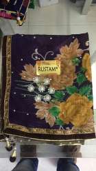 Fancy Printed Chiffon Stone Work Saree