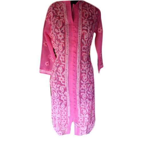 Chikankari BUTTONED Kurti