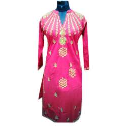Chikankari Cotton pink Kurti