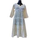 Chikankari creme color Kurti 