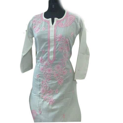 Chikankari EMBROIDERY Kurti