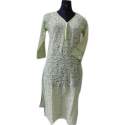 Chikankari green colored Kurti