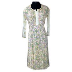 Chikankari  long Kurti