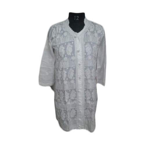 Chikankari Short Kurti 02 by Prakriti Collection
