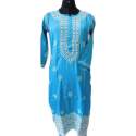 Chikankari sky blue Kurti