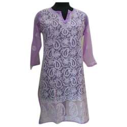 Chikankari V NECK Kurti
