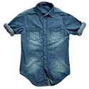 Mens faded Denim Shirt