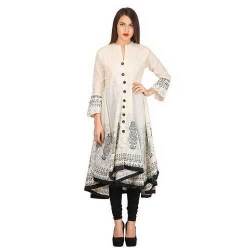 Cotton Embroidered Anarkali Kurtis