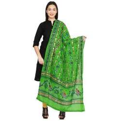 Cotton Kutchi Aari Work Embroidered Dupatta-1