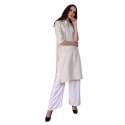 Double Button Kurti With Stitched Parallel Strips thumb 1