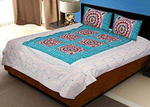 Double Embroidery Bed Sheets-3 by Vastraa Fusion Enterprises