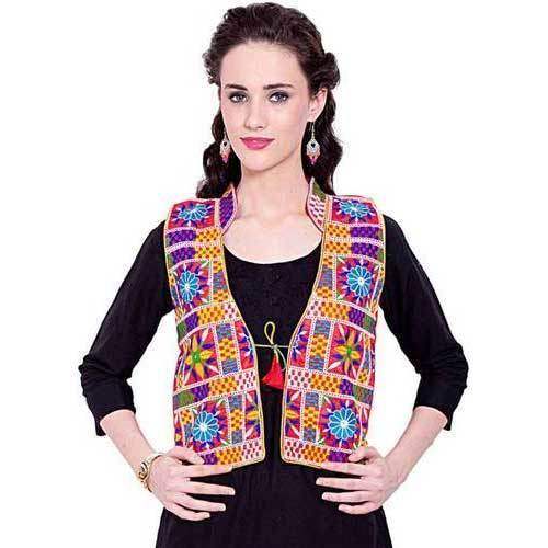 Women Cotton Embroidery Waistcoat