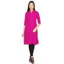 Women Pink Khadi Cotton Kurti