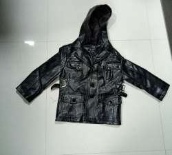 leather baby jacket