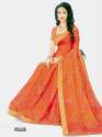 Orange Traditional Border Sarees