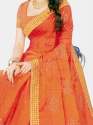 Orange Traditional Border Sarees thumb 1