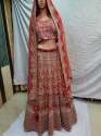 Designer Bridal Hand Embroidered Lehenga thumb 4