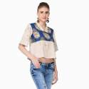 Buddha Print Crop Shirt thumb 1