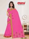 Casual Wear Embroidered Saree by MInu Fashion