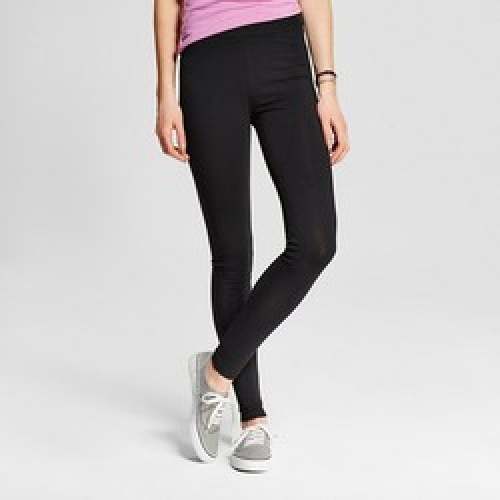 Straight Fit Black Cotton Leggings