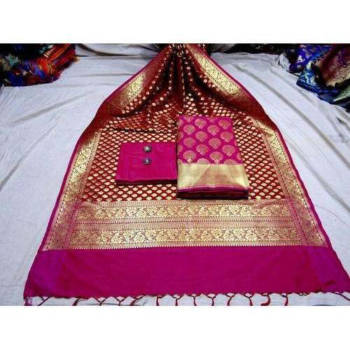 Handloom Banarasi Silk Dress Material  by Maninis Creation