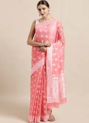 Buy Satrani Pink Jamdani Saree At Wholesale Price