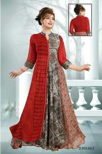 Designer Long Georgette Kurti by The Fashion Closet