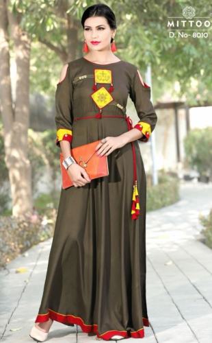 Latest desingner Gown kurti by Fashion Villa