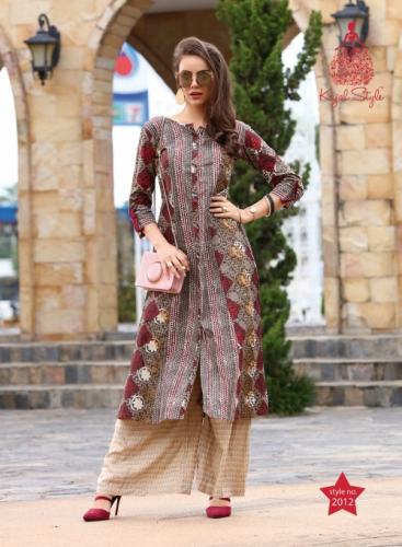 Maroon colour cotton kurti