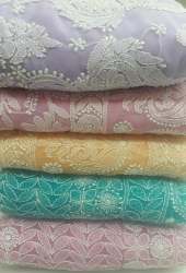 Georgette Chikan Sarees