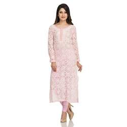 Ladies Full Sleeves Chikan Kurti
