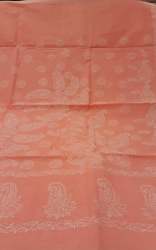 Peach Chikan Saree