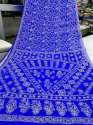 Royal Blue Chikan Saree