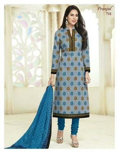 printed chudidar dress material by Naresh Textiles
