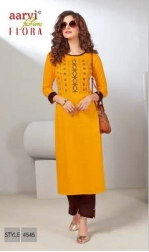 Kurti Plazzo set by Aaravi Flora Catalog  by Brahmas Enterprises