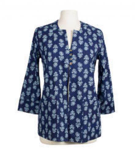 Indigo Print Reversible Jacket