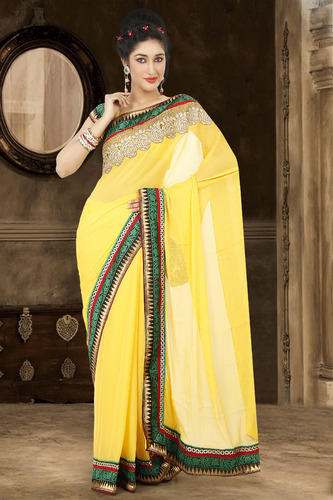 Heavy Border Zari Work Lace Saree