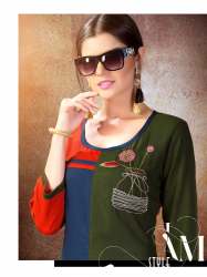 Beautiful Rayon Kurtis With Embroidery Work