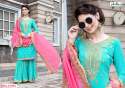 Georgette Embroidered Salwar Suit With Plazo