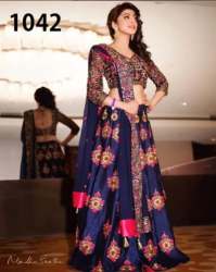 Blue Printed Lehenga Choli For Women At Wholesale Rate