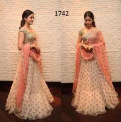 Net Banglory Semi Stitch Lehenga Choli At Wholesale Rate