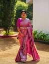 Ladies Pink color Soft Silk Saree