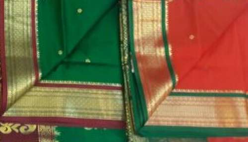 silk nauvari saree by Puneree Sarees